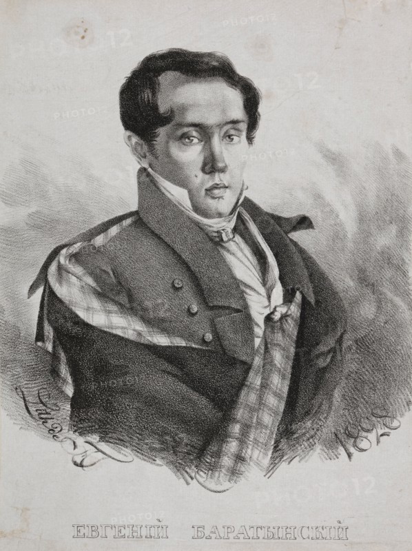 Portrait of the poet Yevgeny Abramovich Baratynsky (1800-1844), 1828.
