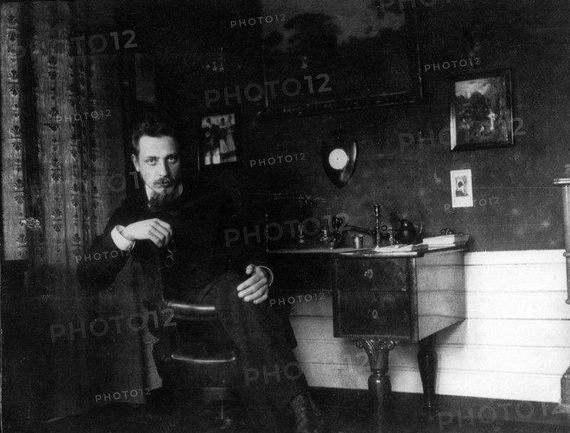Rainer Maria Rilke in his study, c. 1905.