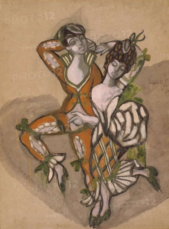 Costume design for the theatre play The Marriage of Figaro by P. de Beaumarchais, 1915.