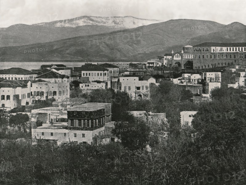 View of the city with Mount Lebanon, Beirut, 1895.