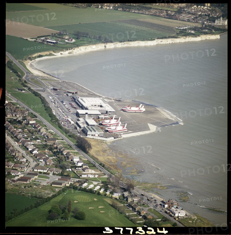Hovercraft port at Pegwell Bay, Ramsgate, Kent, 1979