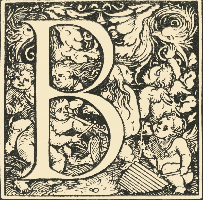 B - An Alphabet by Hans Weiditz', c1520-1521, (1908).