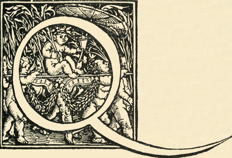 Q - An Alphabet by Hans Weiditz', c1520-1521, (1908).