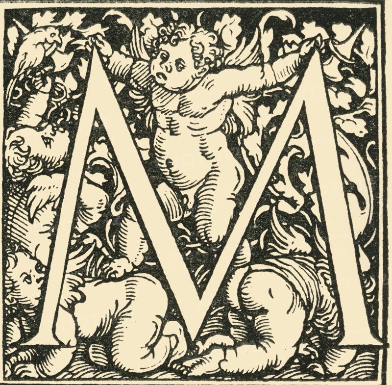 M - An Alphabet by Hans Weiditz', c1520-1521, (1908).
