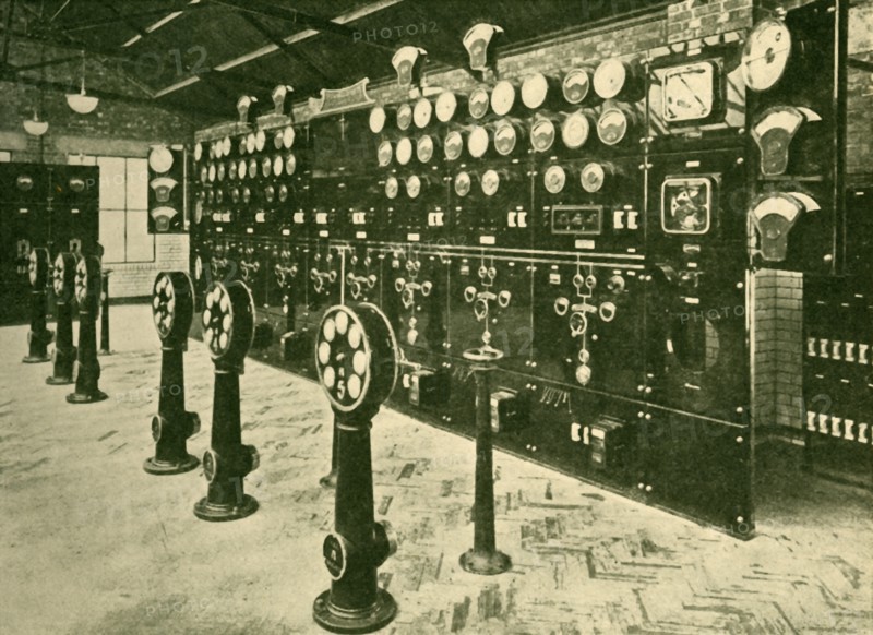 Section of Switchboard in Power House, Metropolitan Railway', 1930.
