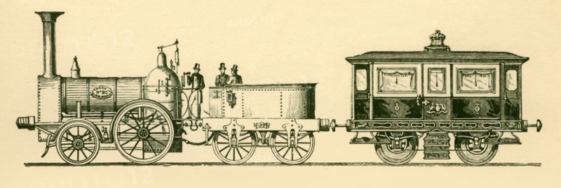 Locomotive and Royal Saloon, London and Birmingham Railway, 1843', 1930.