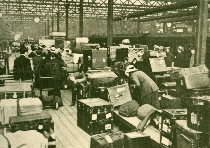 Piles of Luggage at Charing Cross Station', 1930.