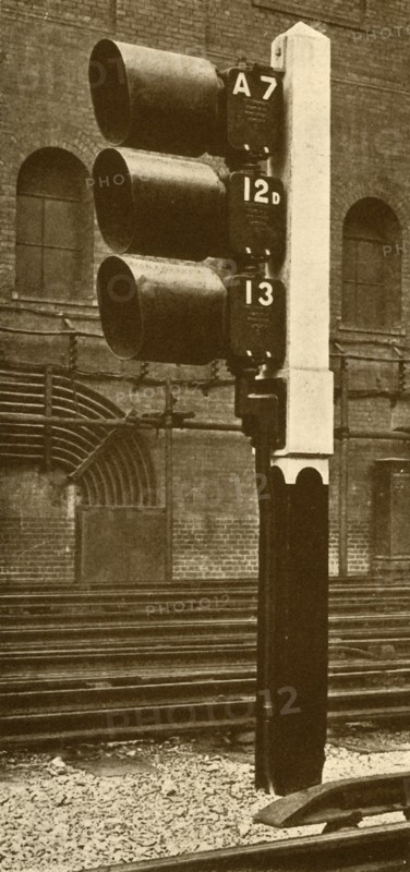 Electric Lamp Signals, with Shades for Day Use, at Baker Street Station, Metropolitan Railway', 193