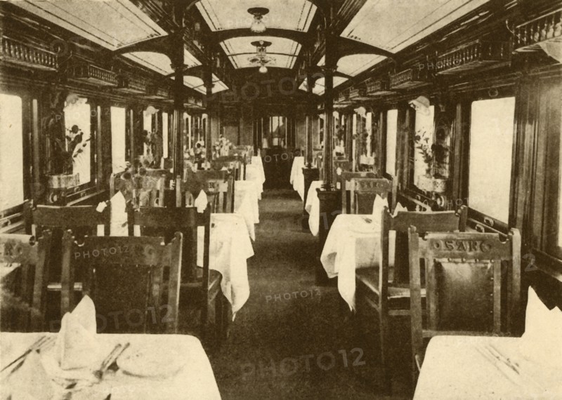 Restaurant Car on a Long-Distance Train, South African Railways', 1930.
