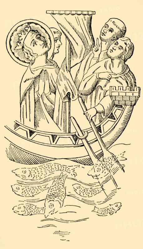 St. Louis, King of France, Crosses the Sea to the Holy Land', 13th century, (c1930).