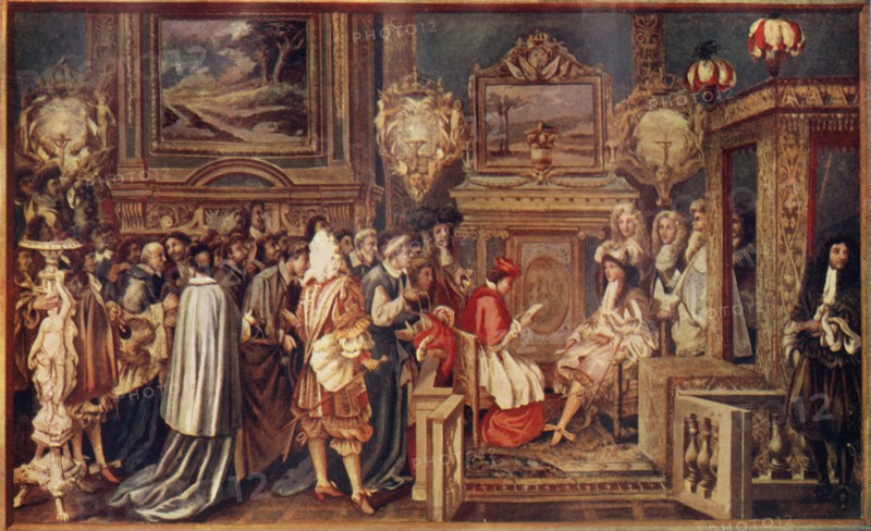 The "Sun" King Louis XIV, Of France, With His Brilliant Court', 1664, (c1930).