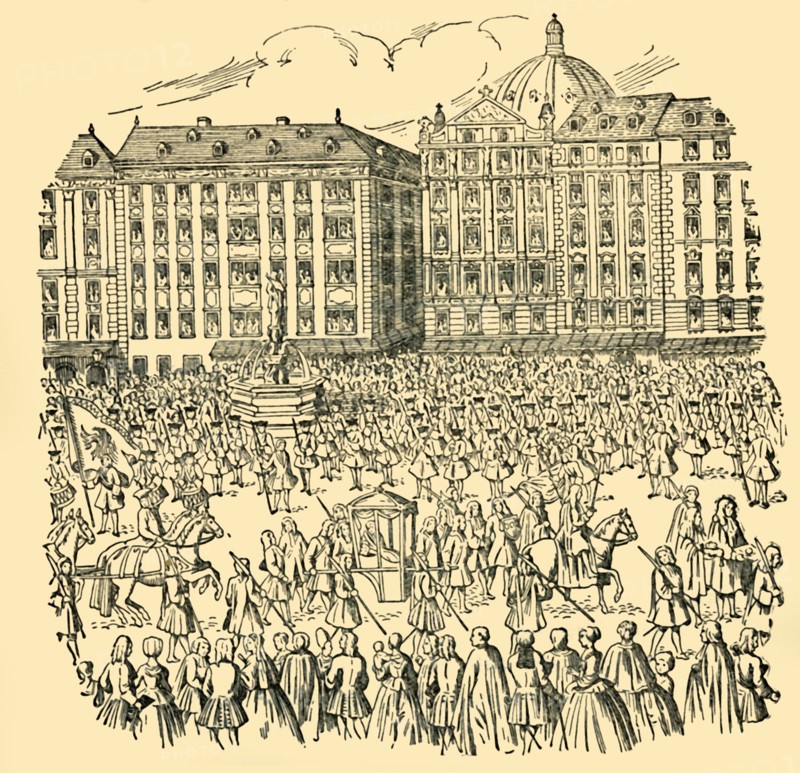 The Great Nobles of Hungary Take the Oath of Loyalty to Maria Theresa...in 1740', (c1930).