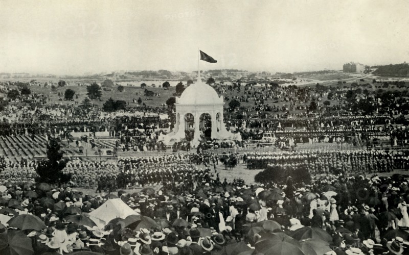 The Proclamation of the Commonwealth of Australia at Sydney on January 1st, 1901', c1930.