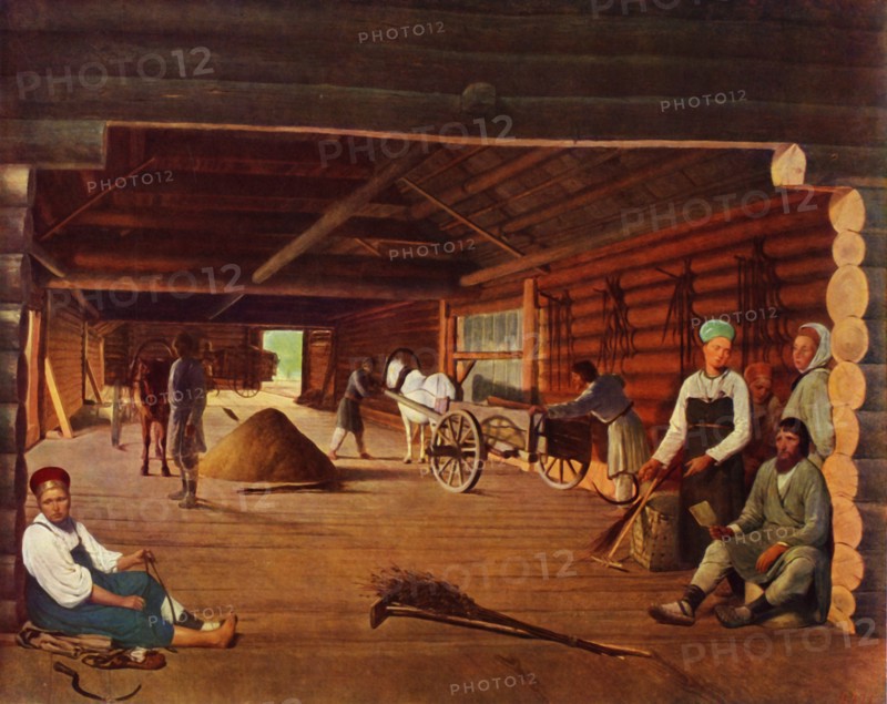 Flailing the Grain', c1821, (1965).