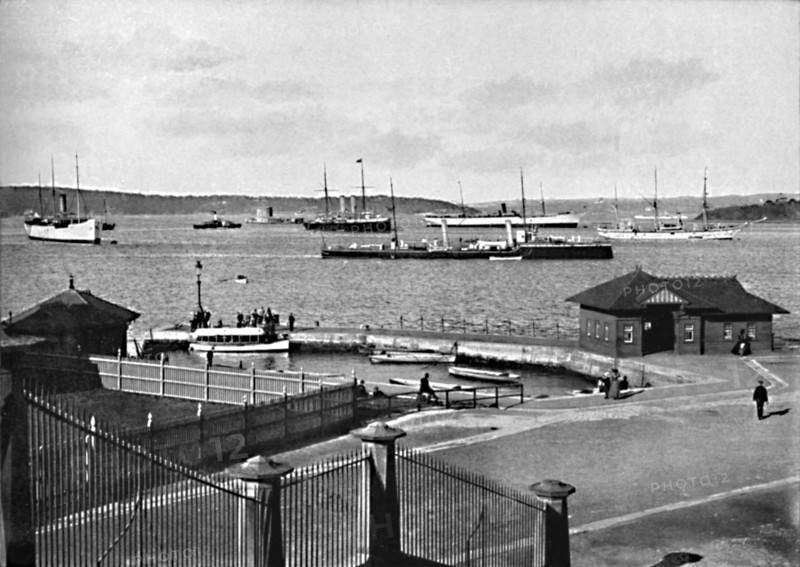 Man o' War Stairs and Farm Cove, c1900.