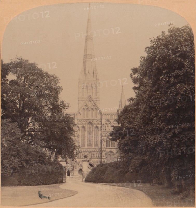 Salisbury Cathedral (northwest front) England, first great Church of the early English Style', 1900