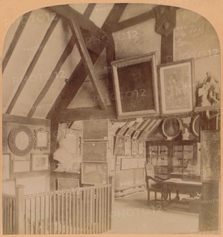 The Library in Shakespeare's House, Stratford-on-Avon, England', 1900.