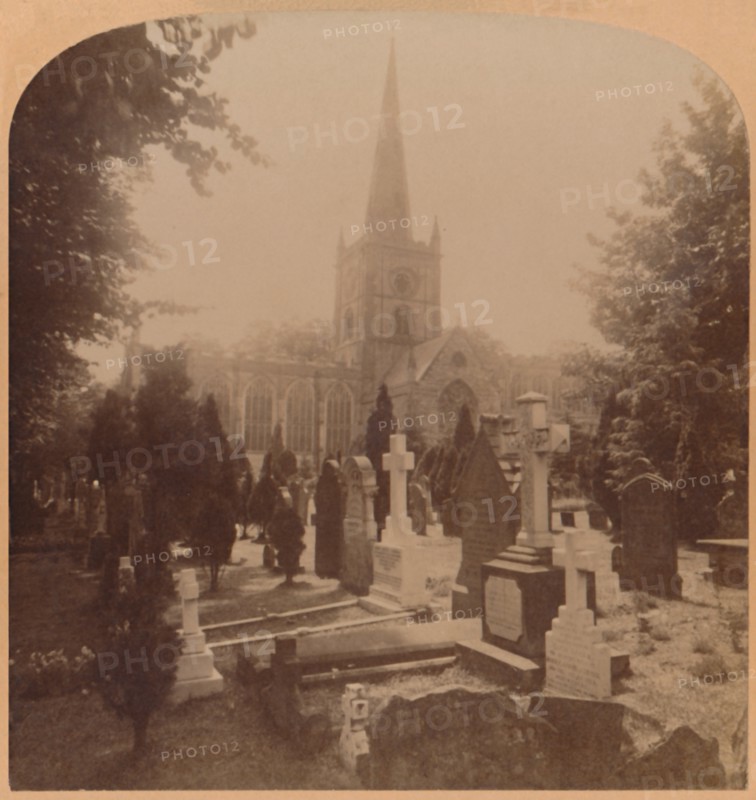 Church at Stratford-on-Avon, England - where lie the mortal remains of Shakspeare', 1900.