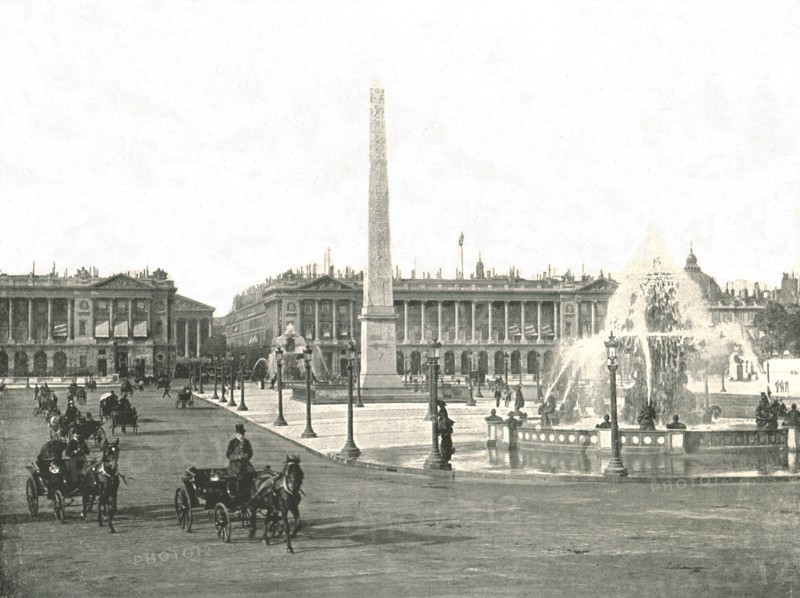 The Place de la Concorde, Paris, France, 1895.