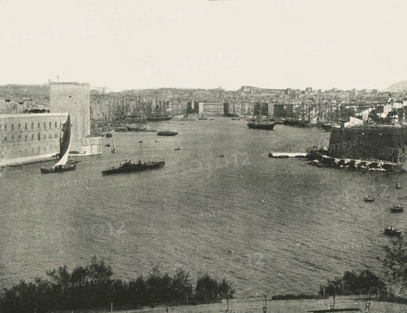Harbour view, Marseilles, France, 1895.