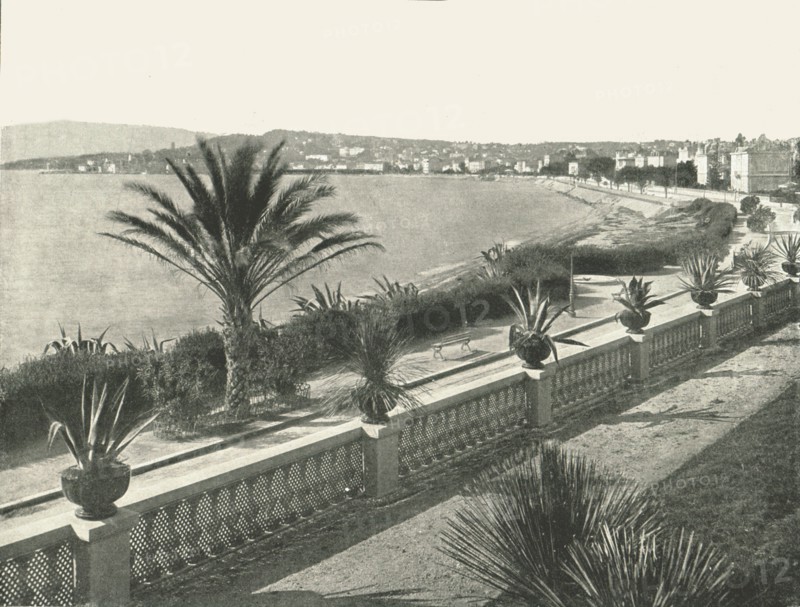 The panorama of La Croisette, Cannes, France, 1895.