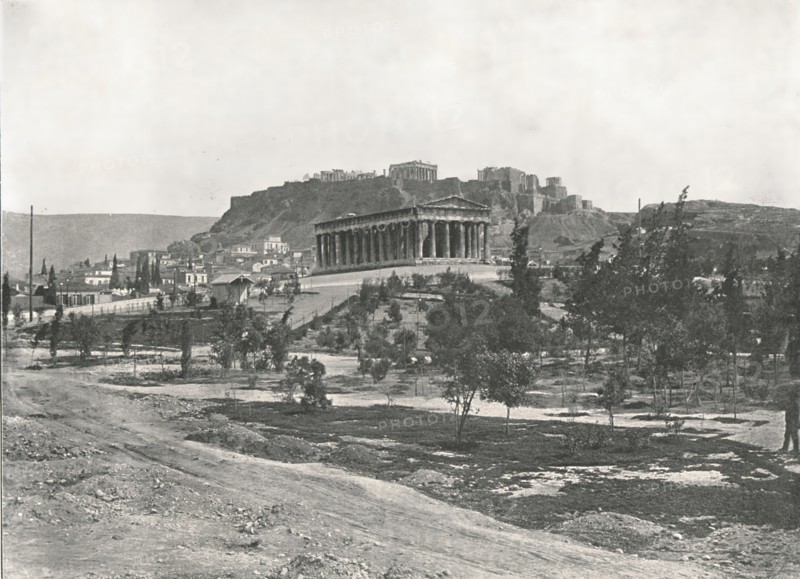 The Agora and Acropolis, Athens, Greece, 1895.