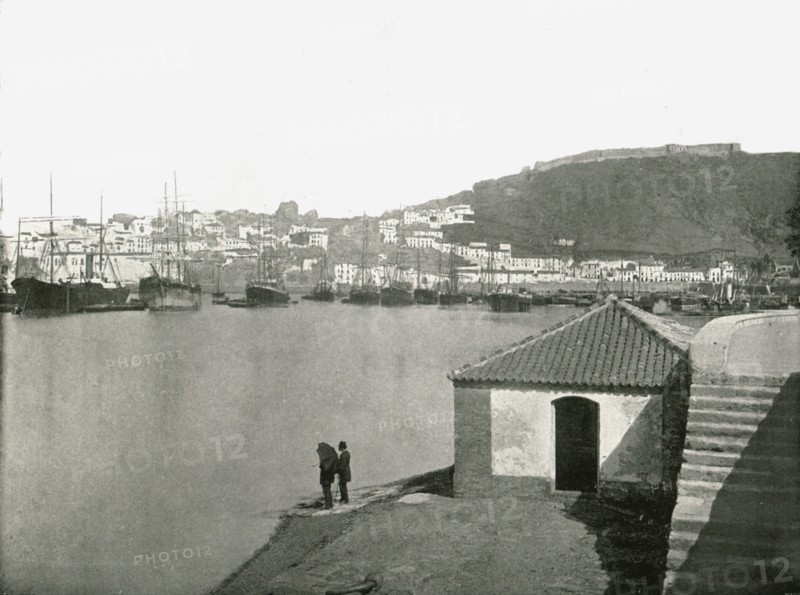 The city and harbour of Malaga, Spain, 1895.