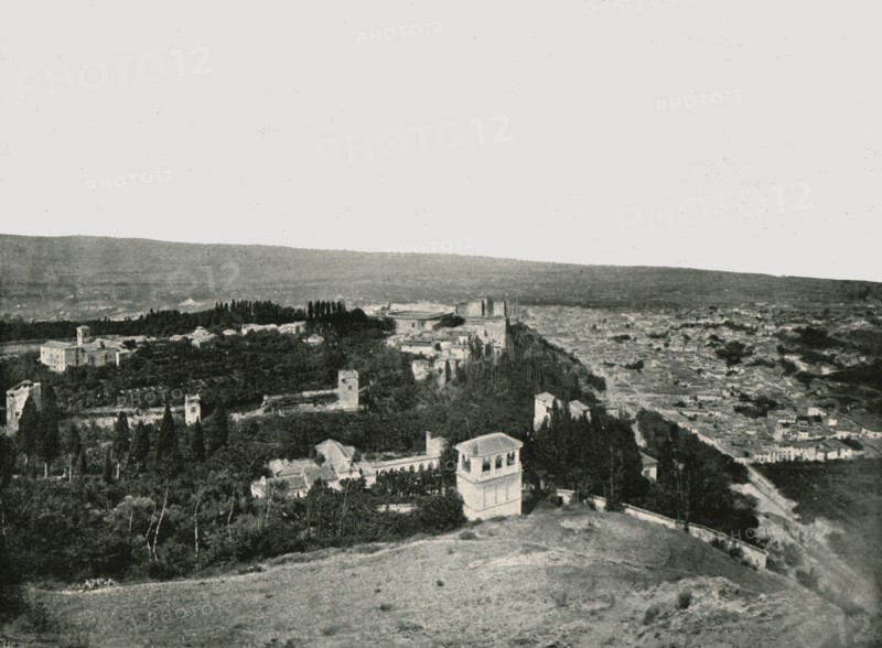 The city and the Alhambra, Granada, Spain, 1895.