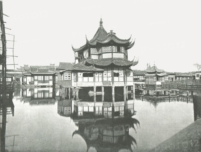 One of the Public Tea-Gardens', Shanghai, China, 1895.