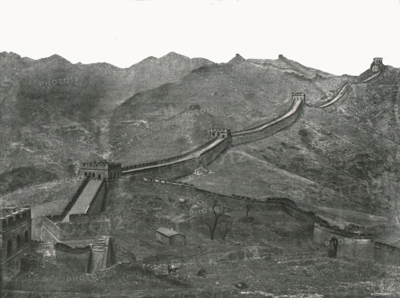 The Great Wall, Pekin', China, 1895.