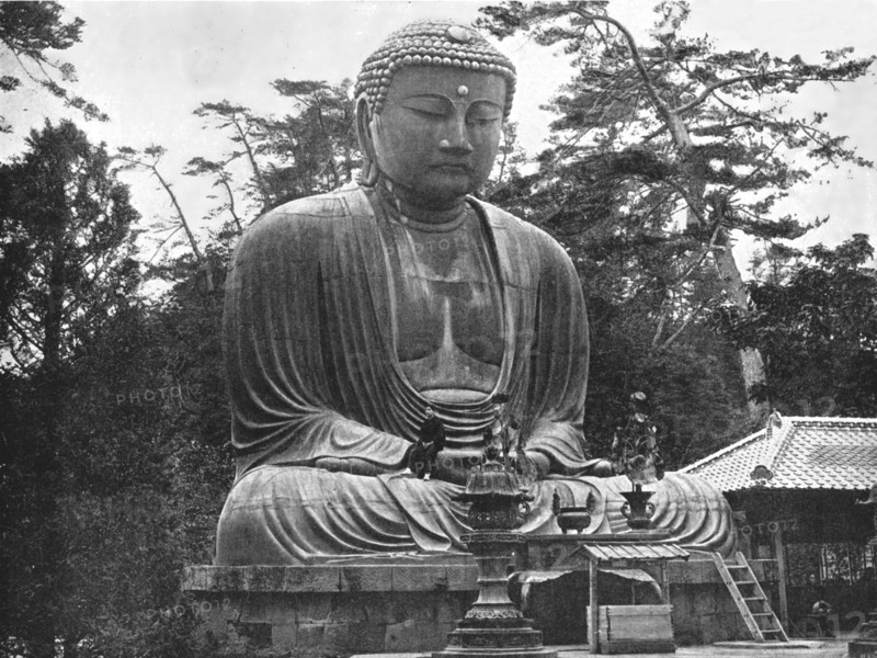 The Great Daibutsu', Kamakura, Japan, 1895.