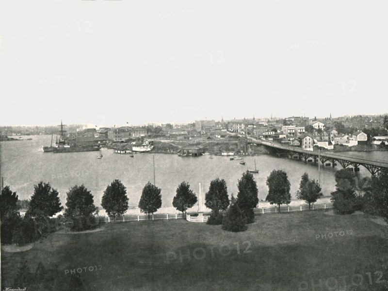 View from the Government Buildings, Victoria, Canada, 1895.