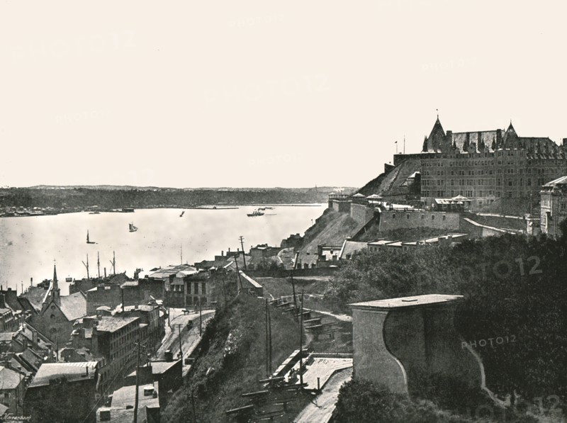 The Citadelle and the St Lawrence river, Quebec, Canada, 1895.
