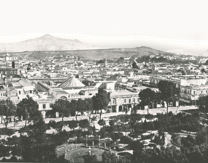 View from the cathedral, Puebla, Mexico, 1895.