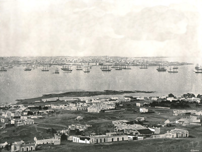 Panorama from the hill, Montevideo, Uruguay, 1895.