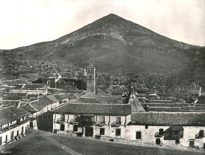 The city and the mountain, Potosi, Bolivia, 1895.