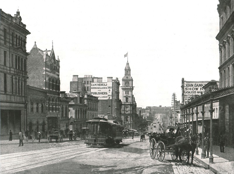Bourke Street looking east, Melbourne, Australia, 1895.