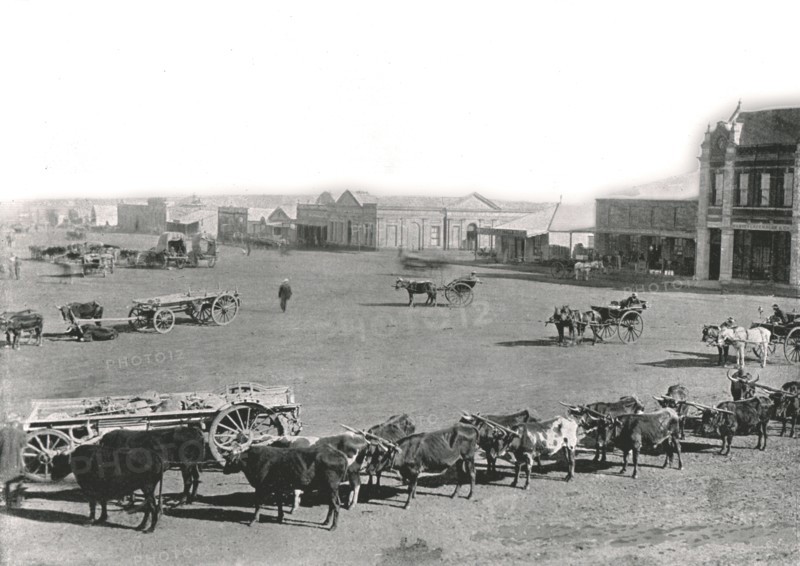 The Market Square, Johannesburg, South Africa, 1895.