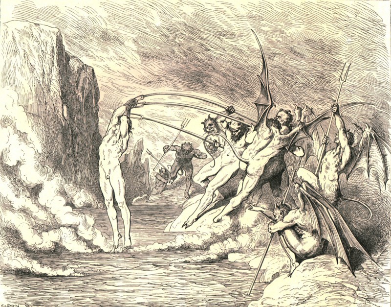 This said, they grappled him with more than hundred hooks', c1890.