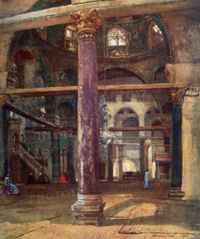 Interior of the Mosque of El Aksa from the South-East', 1902.