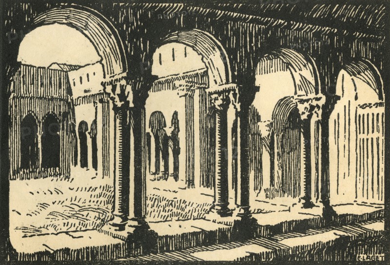 Cloiture St-Trophime - The Cloisters of the Church of St-Trophime', c1920s.