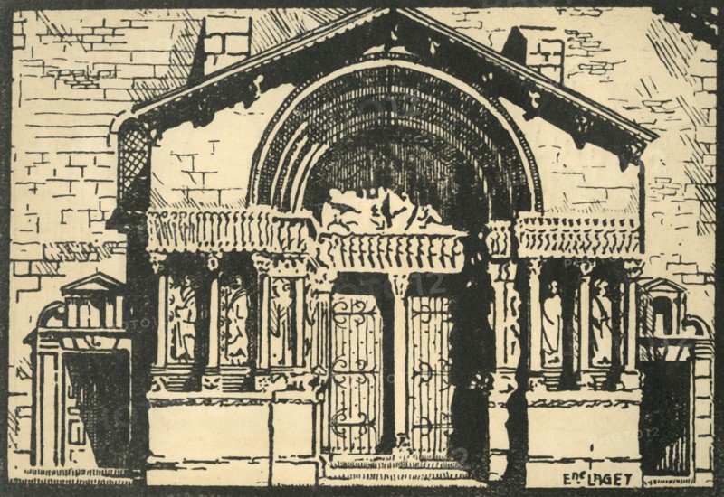 St-Trophime - Le Portail - The Portal of the Church of St-Trophime', c1920s.