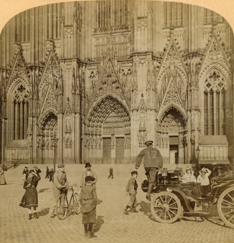 Main portal and elaborately ornamented façade, Cathedral, Cologne, Germany', 1902.
