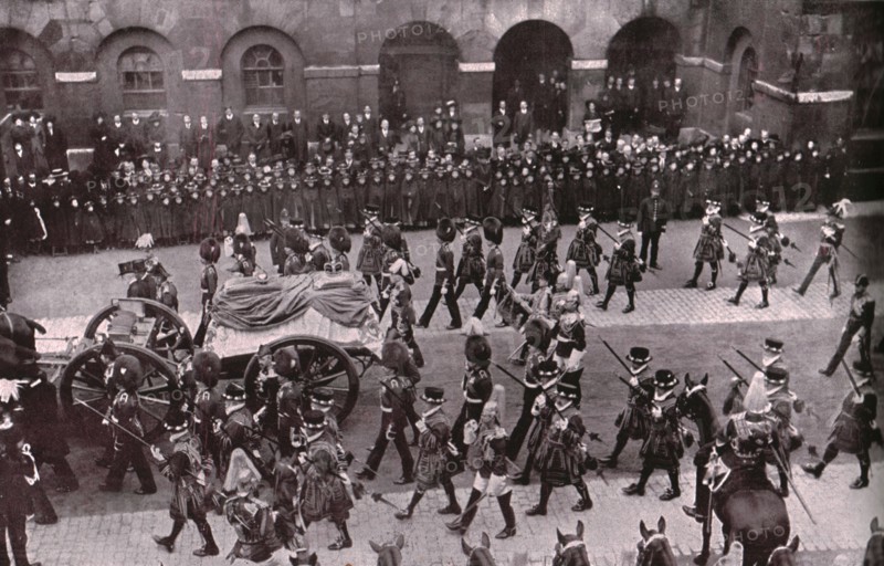 Funeral procession of King Edward VII, Whitehall, London, 20 May 1910.