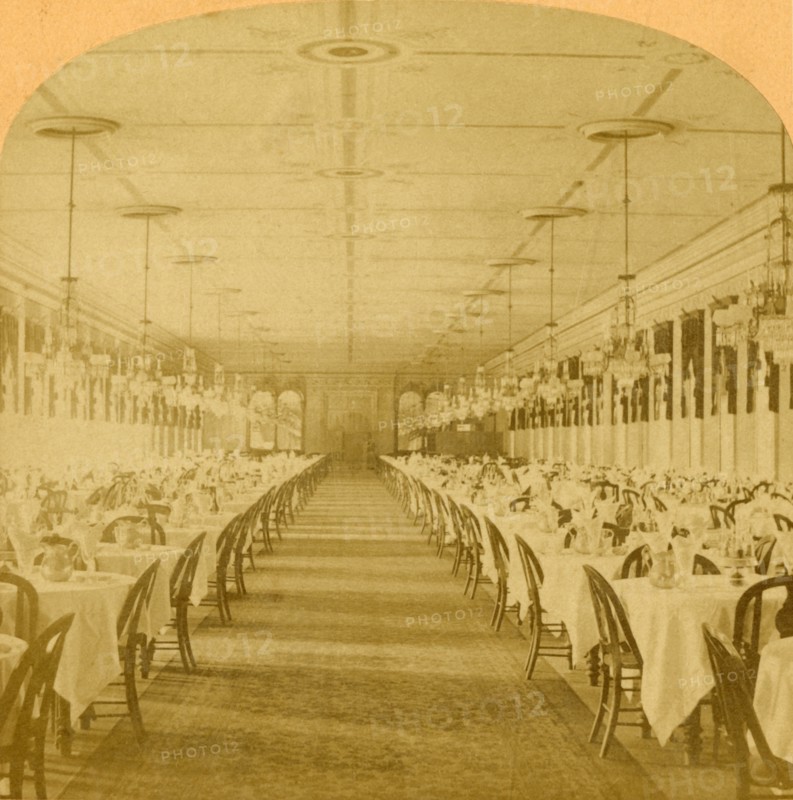 Dining Hall, Grand Union Hotel, Saratoga, Largest Dining Hall in the World', 1882.
