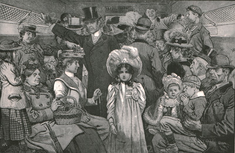 Coming to see the coronation procession, 1902.