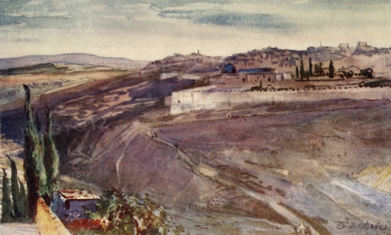 Jerusalem from the Traditional Spot on the Mount of Olives Where Christ Wept Over The City', 1902.