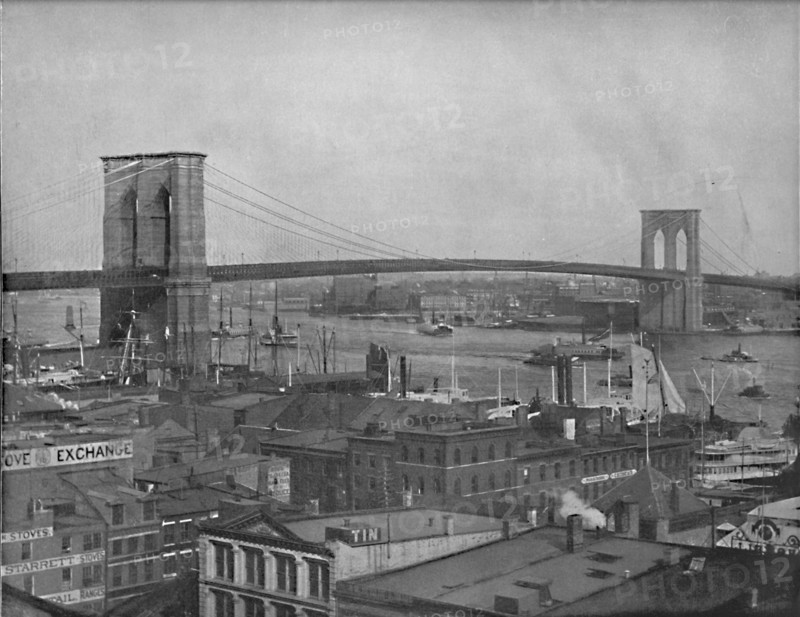 Brooklyn Bridge, New York', c1897.