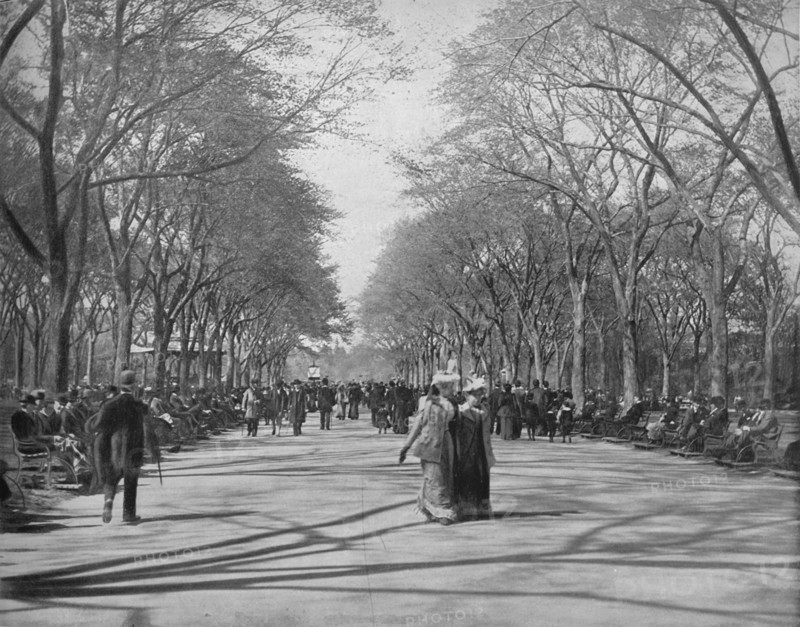 The Mall, Central Park, New York', c1897.