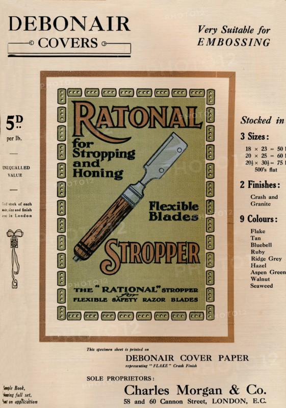 Debonair Covers - Ratonal Stropper Razor Blades, 1909.